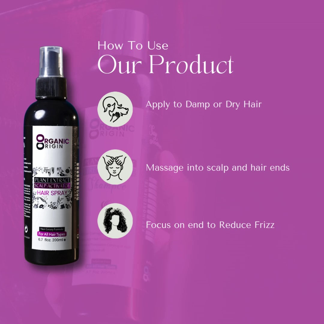Organic Origin Plant Extract Scalp Activator Hair Spray