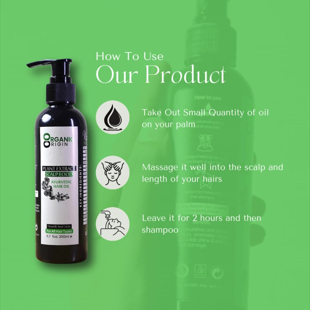 Organic Origin Herbal Hair Oil – Nourishing & Strengthening Oil for All Hair Types (200ml)